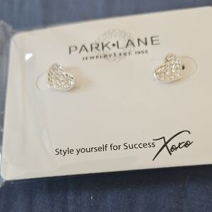 Park Lane Sparkling Silver Heart Earrings
